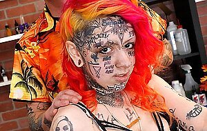 Tattoo Enthusiast Mami Displays Her Face, Fetish, Pussy, Reality, Tattoo